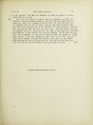 Some pages of the four Gospels