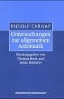 Untersuchungen zur allgemeinen Axiomatik