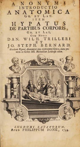 Anonymi [i.e. P. Laurenberg's?] Introductio anatomica. Gr. et Lat. Item, Hypatus de partibus corporis, Gr. et Lat