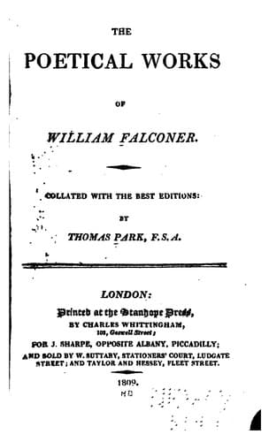 The Poetical Works of William Falconer: Collated with the Best Editions