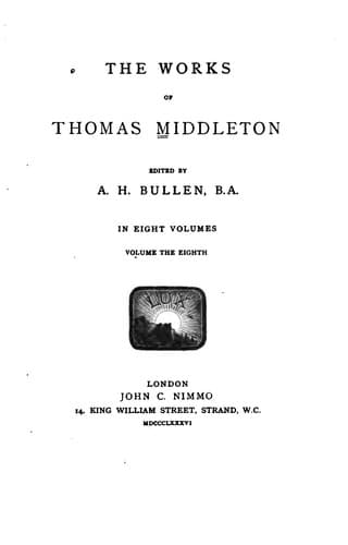 The works of Thomas Middleton