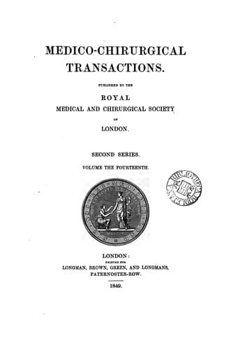 medico chirurgical transactions