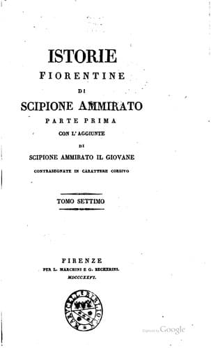 Istorie fiorentine di Scipione Ammirato ...