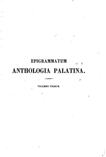 Epigrammatum Anthologia Palatina