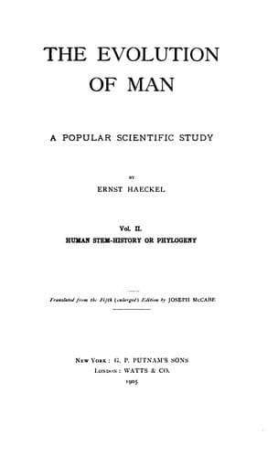 The Evolution of Man: A Popular Scientific Study