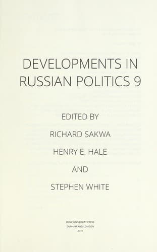 Developments in Russian politics 9