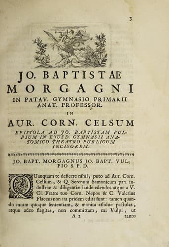 Jo. Baptistae Morgagni In Aur. Corn. Celsum et Q. Ser. Samonicum epistolae