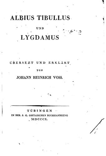 Albius Tibullus und Lygdamus