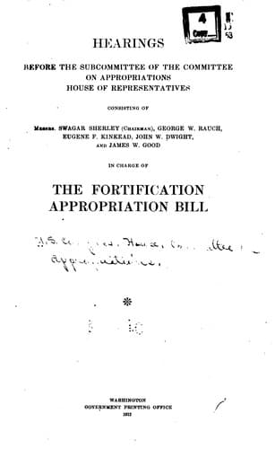 Hearings Before the Subcommittee of the Committee on Appropriations, House ...
