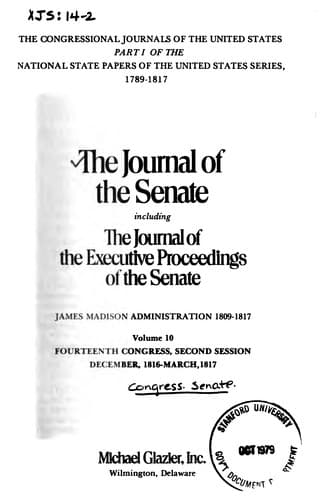 Journal of the Senate of the United States of America