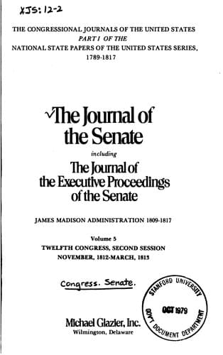 Journal of the Senate of the United States of America