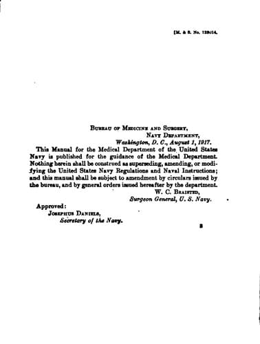 Manual for the Medical Department of the United States Navy