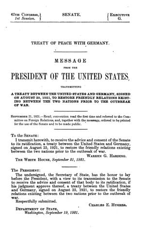 Treaty of peace with Germany