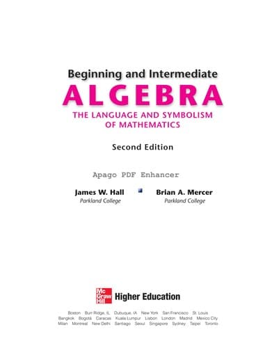 Beginning and intermediate algebra