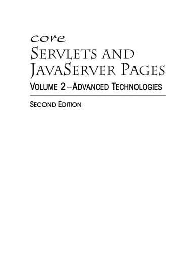 Core servlets and JavaServer pages