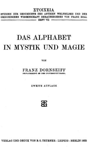 Das Alphabet in Mystik und Magie