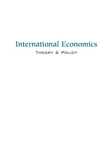 International Economics: Theory and Policy + Myeconlab + Student Access Kit