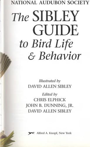 The Sibley guide to bird life & behavior