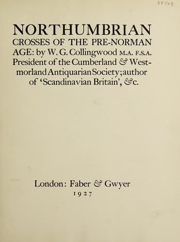 Northumbrian crosses of the pre-Norman age