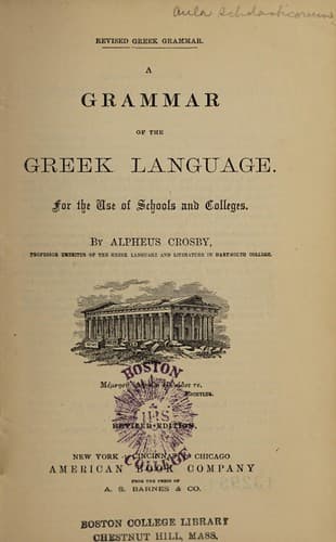 A grammar of the Greek language
