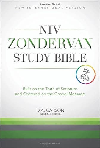 NIV Zondervan Study Bible, Bonded Leather, Burgundy, Indexed