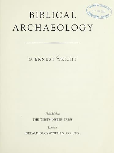 Biblical archaeology