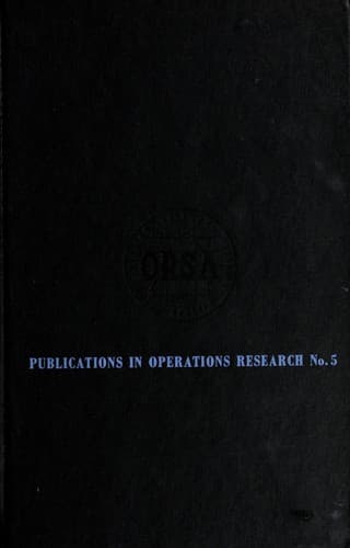 Progress in operations research