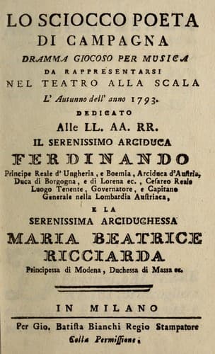Lo sciocco poeta di campagna