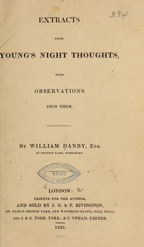 Extracts from Young's Night thoughts