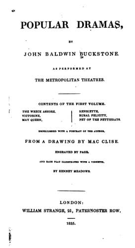 Popular Dramas ... as Performed at the Metropolitan Theatres ..
