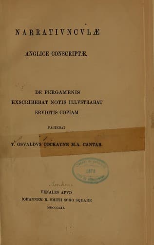 Narrativncvlæ anglice conscriptæ