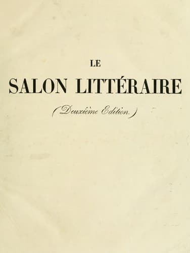 Le Salon littéraire