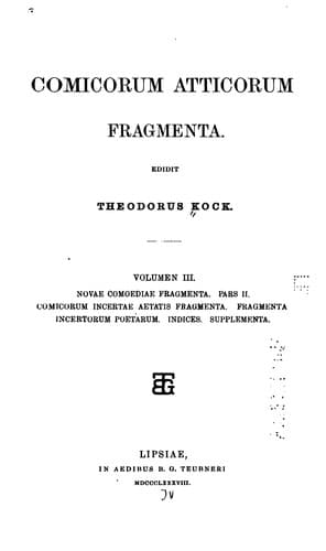 Comicorum atticorum fragmenta