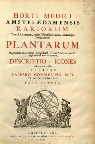 Horti medici amstelodamensis rariorum tam Orientalis