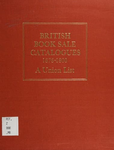 British book sale catalogues, 1676-1800