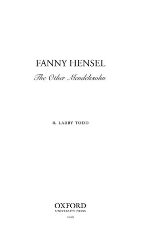 Fanny Hensel, the other Mendelssohn