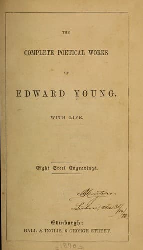 The complete poetical works of Edward Young