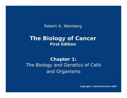 The biology of cancer