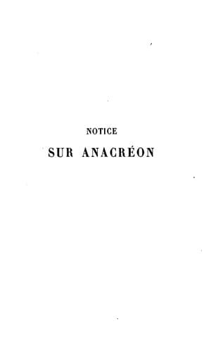 Notice sur Anacréon