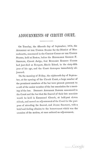 Proceedings of the Bench and Bar of the Circuit Court of the United States, District of ..
