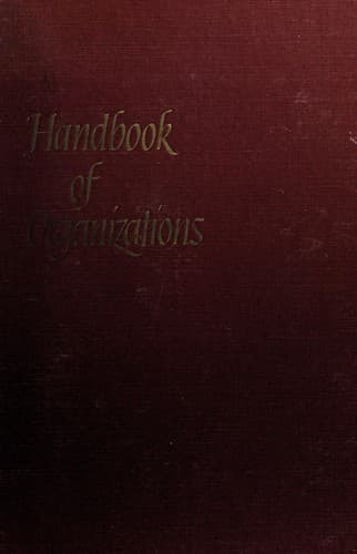 Handbook of organizations