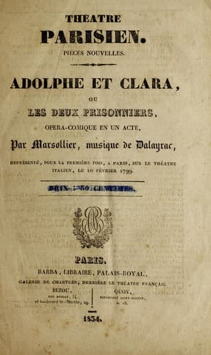 Adolphe et Clara, ou, Les deux prisonniers