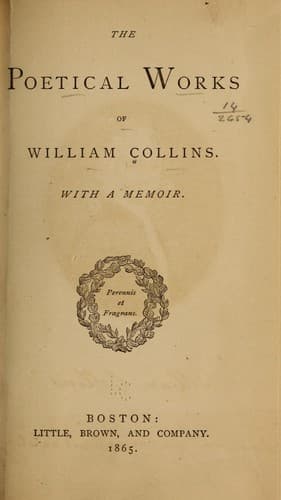 The poetical works of William Collins