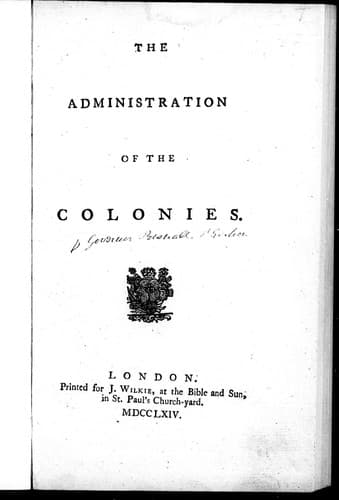 The administration of the colonies