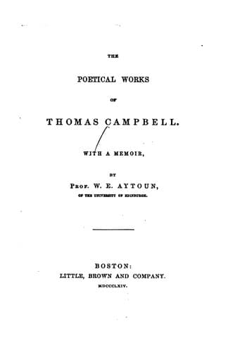 The poetical works of Thomas Campbell