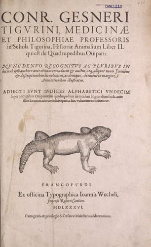 Conr. Gesneri Tigurini medicinæ et philosophiae professoris in Schola Tigurina, Historiæ animalium liber II