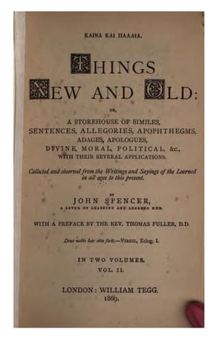 Things new and old