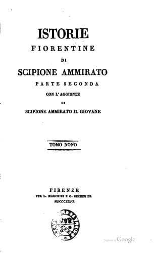 Istorie fiorentine di Scipione Ammirato ..