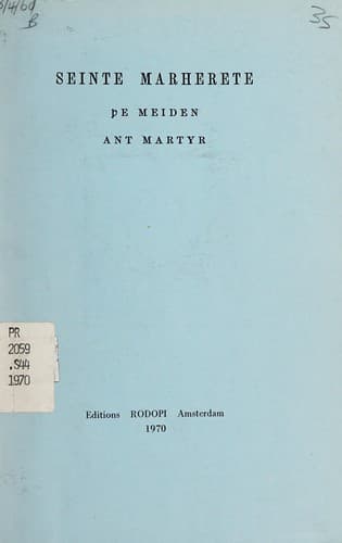 Seinte Marherete þe meiden ant martyr. --