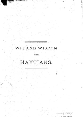 The wit and wisdom of the Haytians